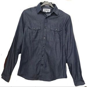 Casual extra slim denim shirt